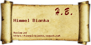 Himmel Bianka névjegykártya